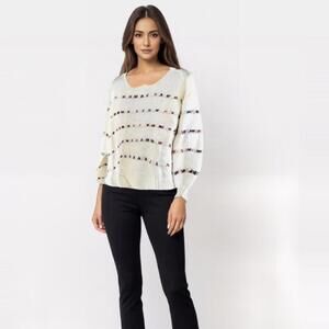 BCX Junior's Sweater Rainbow Stitch Sweater pullover for women size XL New